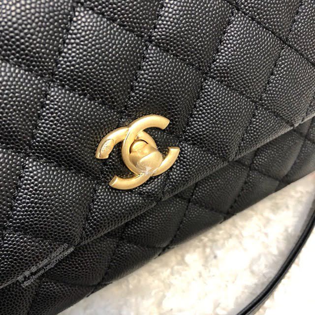 Chanel女包 92990 Chanel鏈條包 小顆粒球紋皮 最頂級複刻手工製作 香奈兒爆款小號手提女包  djc3951